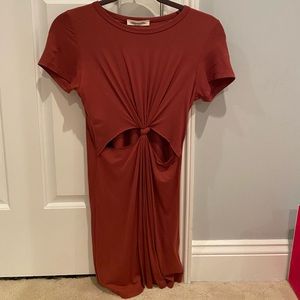Red cutout dress